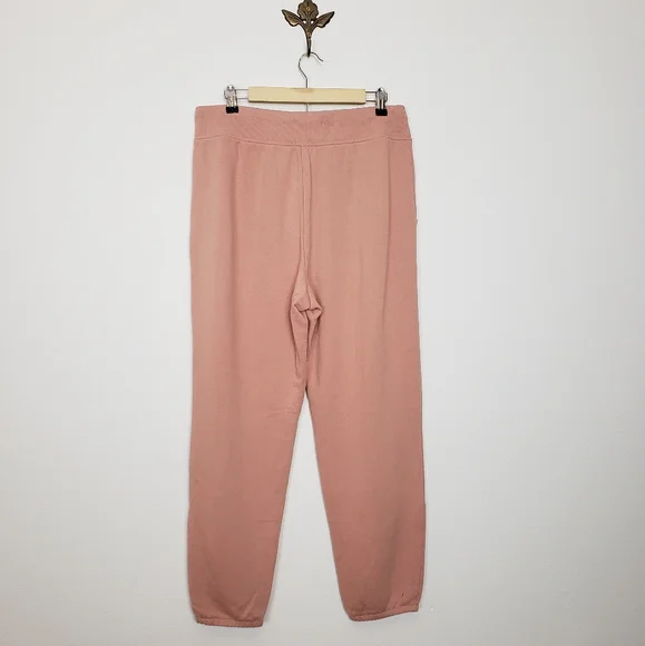 Aerie Distressed City Jogger Sweatpants Blush Pink Womens Large - Picture 6 of 7